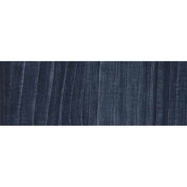 Decoratie plakfolie houtnerf look zilver/zwart 45 cm x 2 meter zelfklevend - Meubelfolie