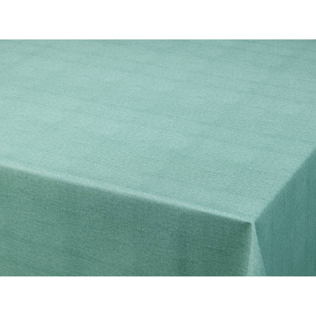 Tafelzeil/tafelkleed gemeleerd turquoise look 140 x 220 cm - Tafelzeilen