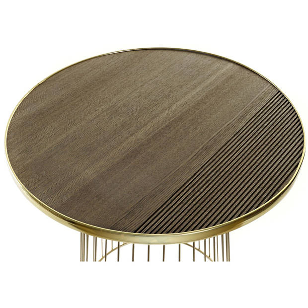 Bijzettafel rond ijzer/MDF goud 40 x 40 cm - Bijzettafels