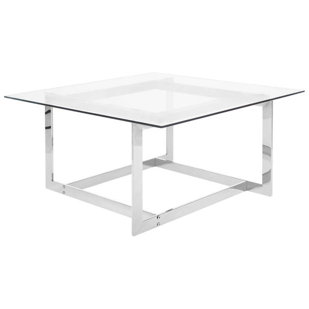 Beliani CRYSTAL - Salontafel-Zilver-Glas