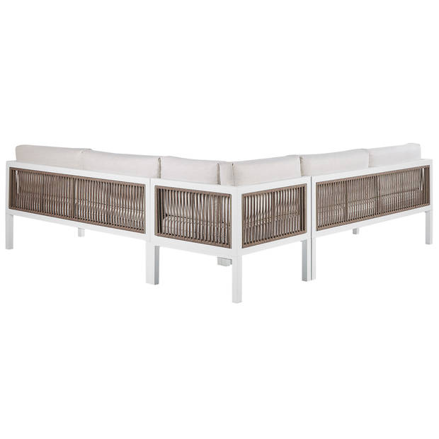 Beliani BORELLO - Loungeset-Wit-Aluminium