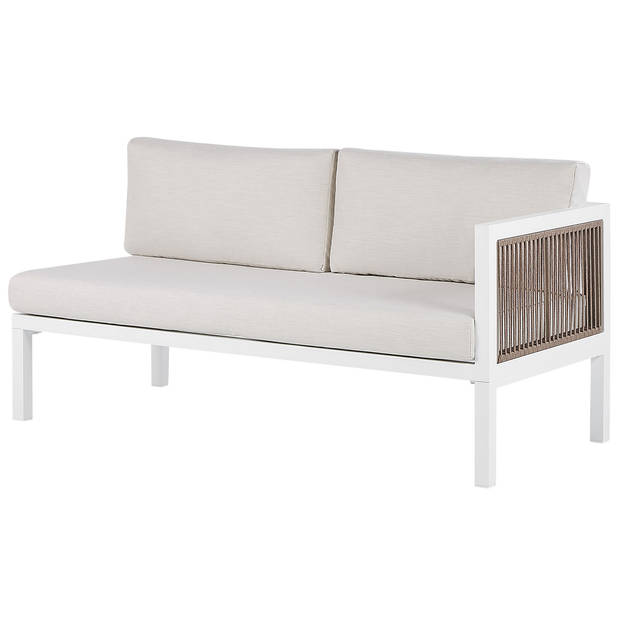 Beliani BORELLO - Loungeset-Wit-Aluminium