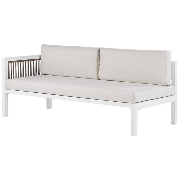 Beliani BORELLO - Loungeset-Wit-Aluminium