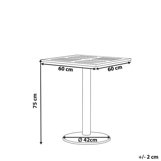 Beliani PALMI - Tuintafel-Lichte houtkleur-Kunsthout