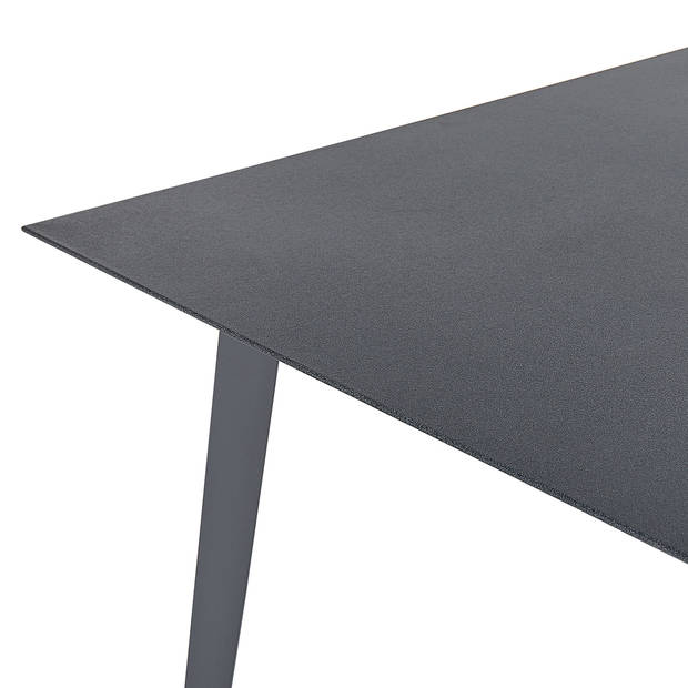 Beliani MILETO - Tuintafel-Grijs-Aluminium