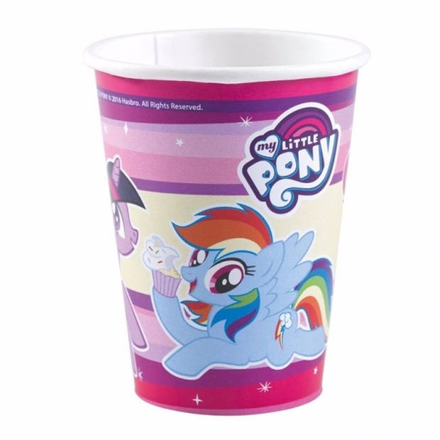 My Little Pony thema drinkbekers 16x stuks - Feestbekertjes