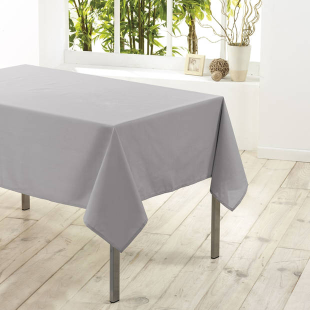 Lichtgrijs tafelkleed van polyester 140 x 200 cm - Tafellakens