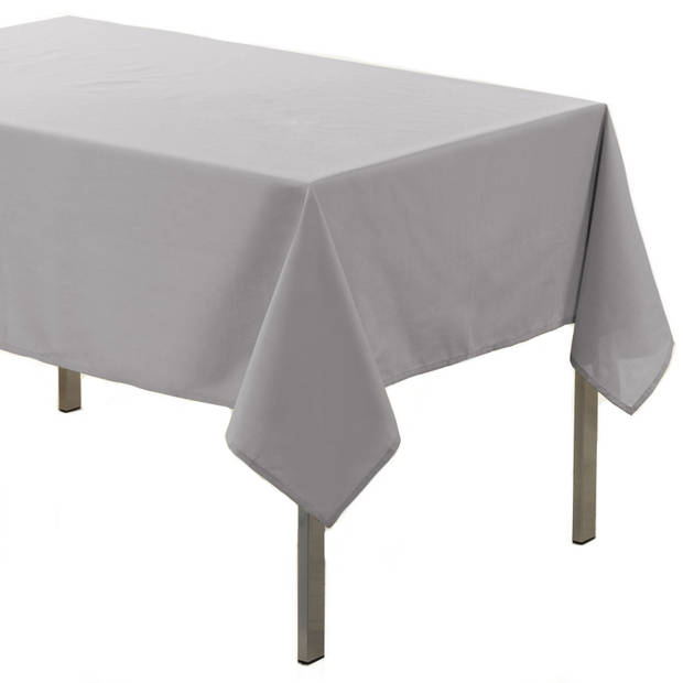 Tafelkleed Grijs - polyester - 140 x 200 cm - eettafel tafelkleden - Tafellakens