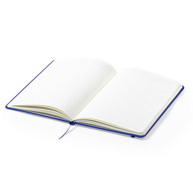 Luxe schriftje/notitieboekje blauw met elastiek A5 formaat - Schriften