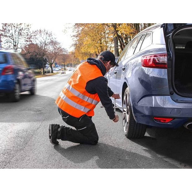 2x veiligheidsvest in mooi zak oranje Veilig safety Veiligheidshesje Bouw Verkeer veiligheidsvest voor veiligheidsw