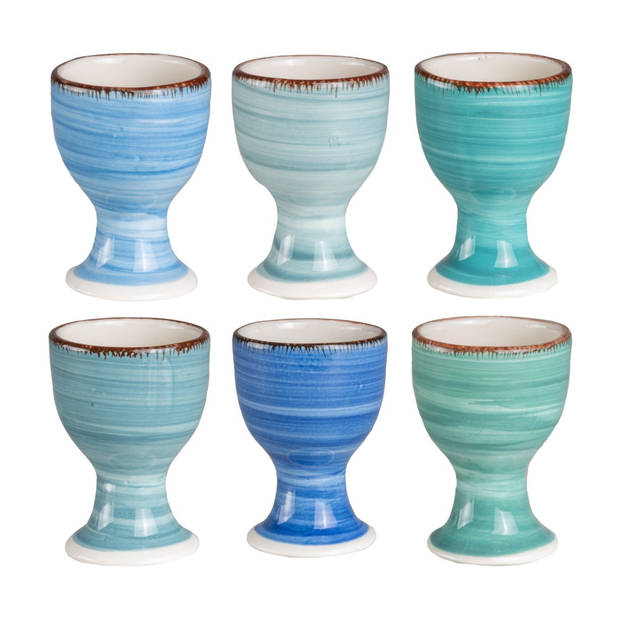 Studio Tavola Eierdopjes Ocean Blue - 6 stuks