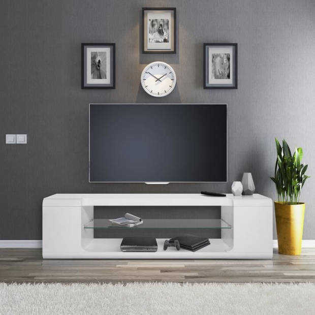 KENDAL Tv-meubel - Wit - L 150 x D 40 x H 40 cm