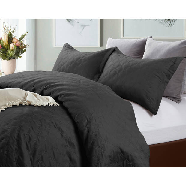 Sleeptime Chrone Bedsprei - black 260x250cm