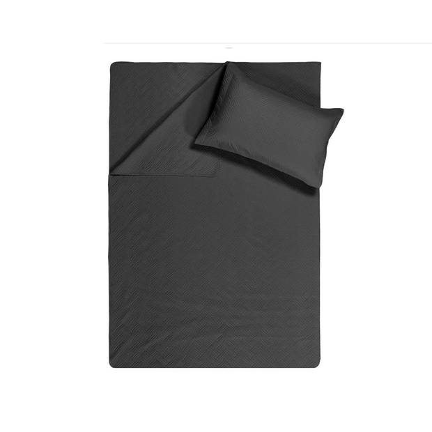 Sleeptime Wave Bedsprei - black 260x250cm