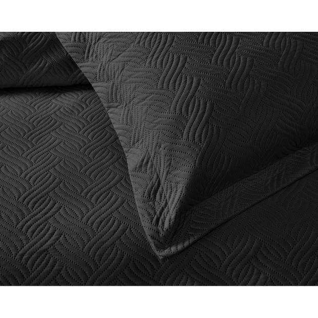 Sleeptime Wave Bedsprei - black 260x250cm