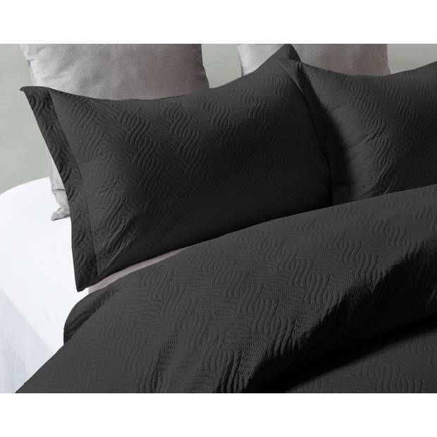 Sleeptime Wave Bedsprei - black 260x250cm