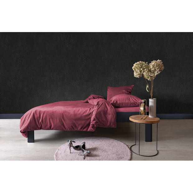 Elegance Dekbedovertrek Velvet Uni - spicy red 140x200/220cm