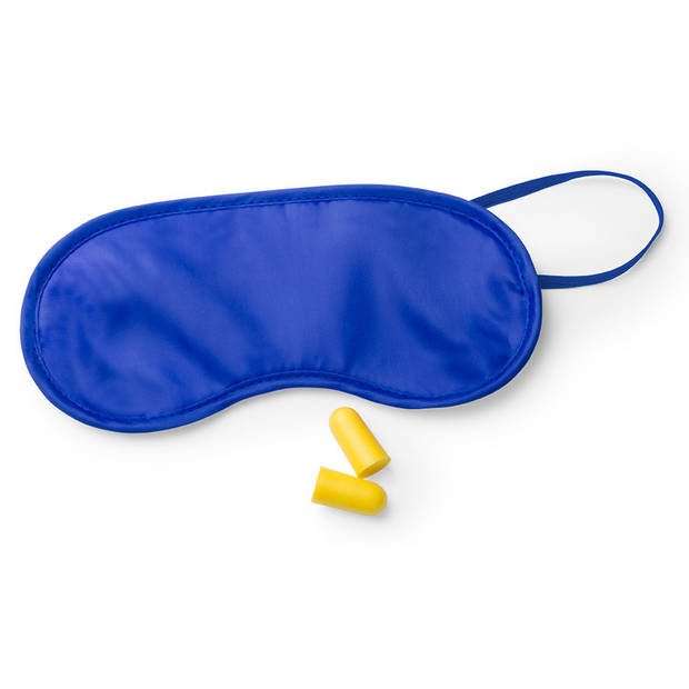 3x stuks slaapmasker blauw met oordoppen - Slaapmaskers