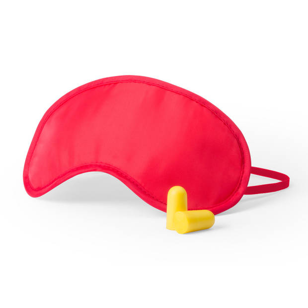 3x stuks slaapmasker rood met oordoppen - Slaapmaskers