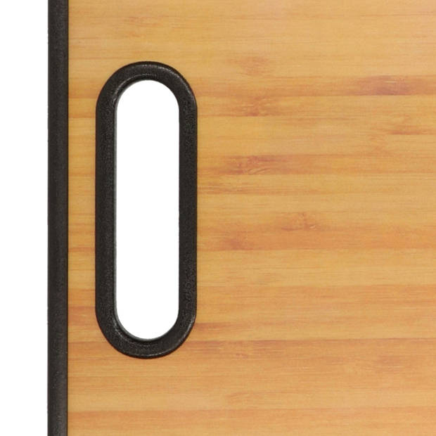 Bamboe houten snijplank/serveerplank met handvat 38 cm - Snijplanken