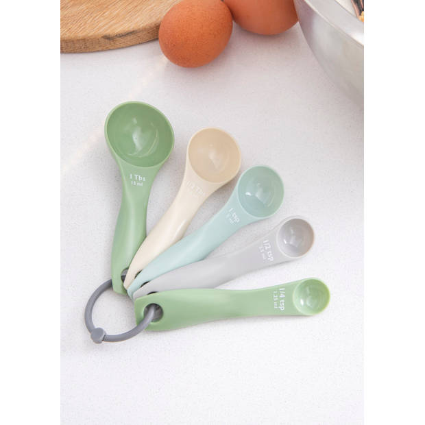 KitchenCraft - Maatlepels - Spoons - Set van 5 - KitchenCraft Colourworks