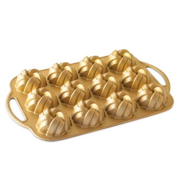 Nordic Ware - Tulband Bakvorm "Braided Mini Bundt Pan" - Nordic Ware Premier Gold