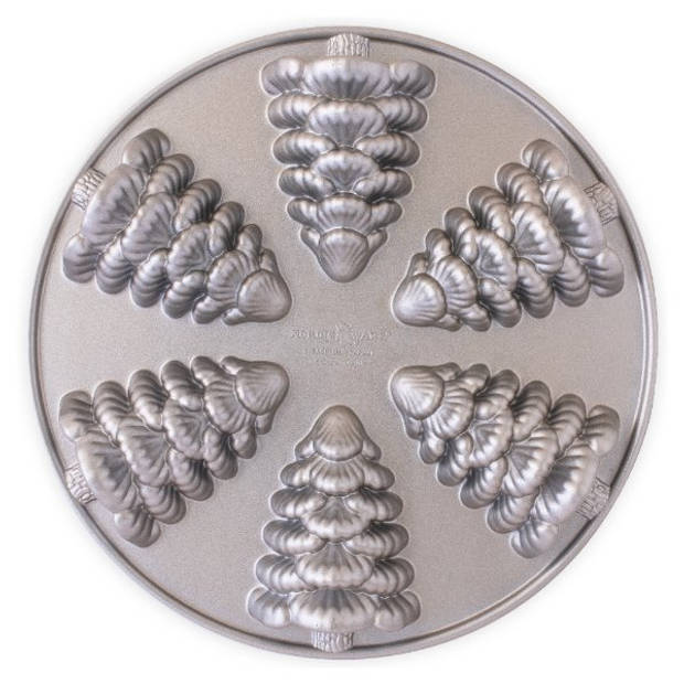 Nordic Ware - Bakvorm "Evergreen tree cakelets"- Nordic Ware Sparkling Silver Holiday