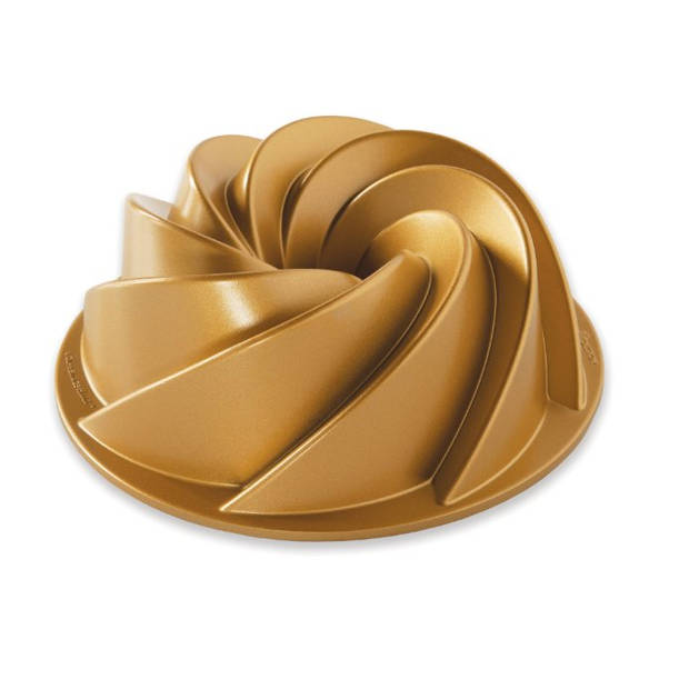 Nordic Ware - Tulband Bakvorm "6-cup Heritage Bundt Pan " - Nordic Ware Premier Gold Little Bundts