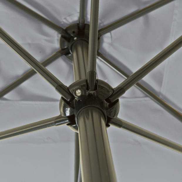 Kopu® Malaga Parasolset Vierkant 200x200 cm met Hoes - Lichtgrijs