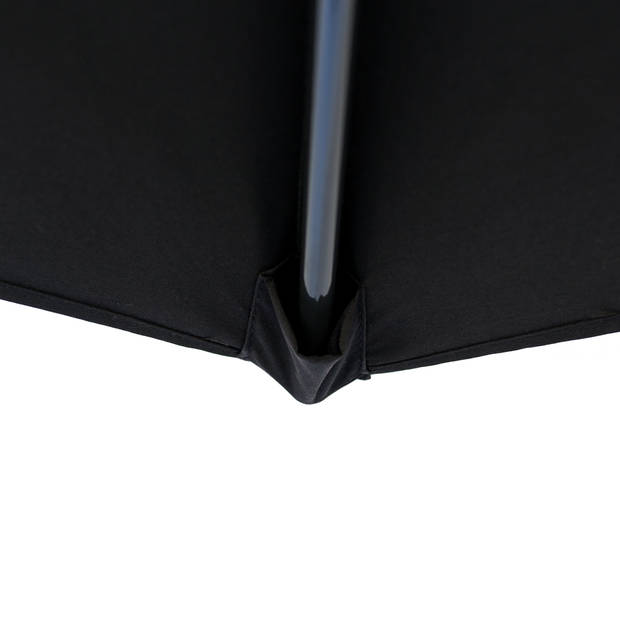 Kopu® Malaga Parasolset Vierkant 200x200 cm met Hoes en Voet - Zwart