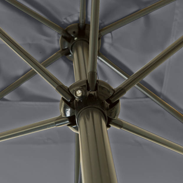 Kopu® Malaga Parasolset Vierkant 200x200 cm met Voet - Grijs
