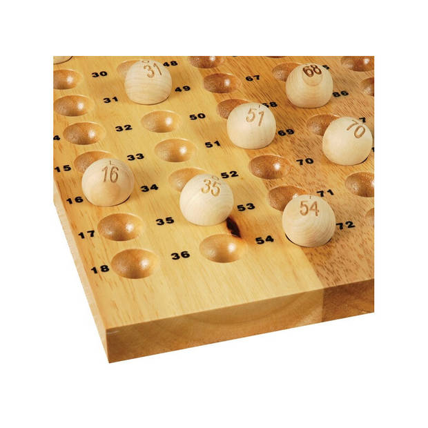 Luxe bingo spel metaal/hout set nummers 1-90 met molen - Kansspelen