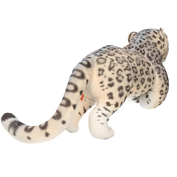 Living Earth serie - Pluche knuffel dieren Sneeuwluipaard van 35 cm - Knuffeldier