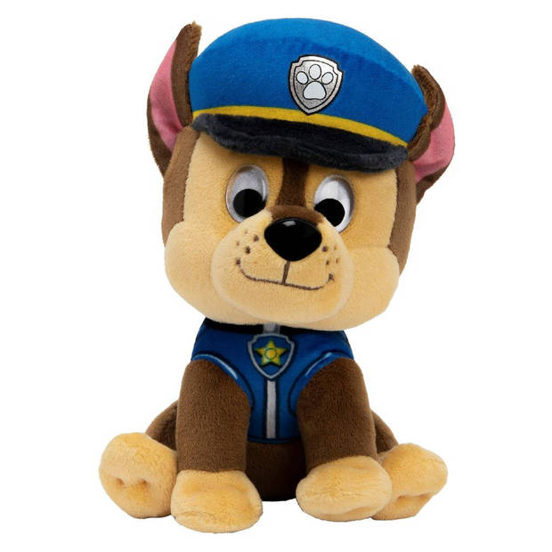 Nickelodeon knuffel Paw Patrol Chase 23 cm pluche blauw/bruin