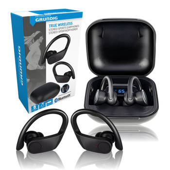 Grundig Draadloze Sport Oordopjes - Bluetooth - In-ear Oortjes met Microfoon - Zwart