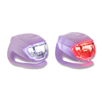 LED siliconen fietslampjes lila
