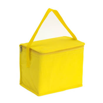 Kleine koeltas voor lunch geel 20 x 13 x 17 cm 4.5 liter - Koeltas