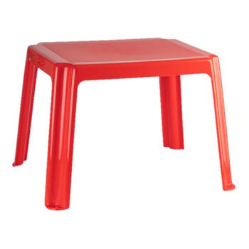 Kunststof kindertafel rood 55 x 66 x 43 cm - Bijzettafels