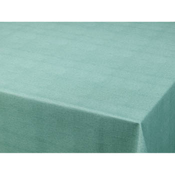 Tafelzeil/tafelkleed gemeleerd turquoise look 140 x 300 cm - Tafelzeilen