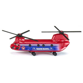 Siku Chinook transport helikopter 17 cm staal rood/blauw (1689)
