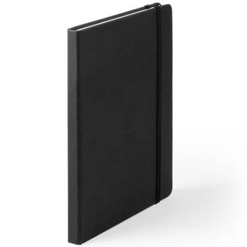 Luxe schriftje/notitieboekje zwart met elastiek A5 formaat - Schriften