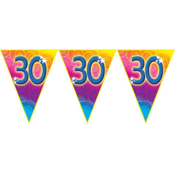 Verjaardag thema 30 jaar geworden feest vlaggenlijn van 5 meter - Vlaggenlijnen