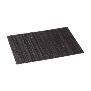 Rechthoekige bamboe placemat donker bruin 30 x 45 cm - Placemats