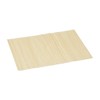 Rechthoekige bamboe placemat beige 30 x 45 cm - Placemats