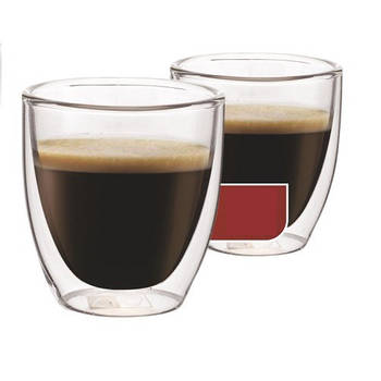 Espressoglazen dubbelwandig, set van 4 - Maxxo