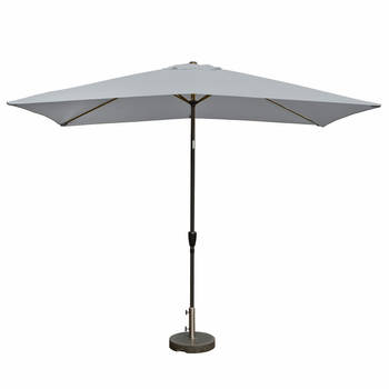 Kopu® Bilbao Parasol Rechthoekig 150x250 cm met Knikarm - Lichtgrijs