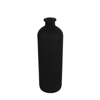 Countryfield Bloemenvaas/flesvaas Dawn - zwart glas - D11 x H33 cm - vaas - Vazen