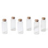 12x Kleine decoratieve glazen flesjes met kurken dop 18 ml - Decoratieve flessen