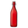 Rode giara waterflessen van 1 liter met dop - Decoratieve flessen