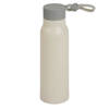 Glazen waterfles/drinkfles beige coating met kunststof schroefdop 300 ml - Drinkflessen